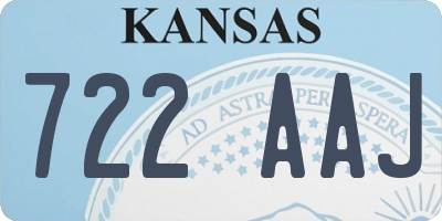 KS license plate 722AAJ
