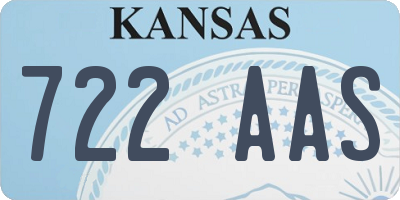 KS license plate 722AAS