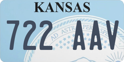 KS license plate 722AAV