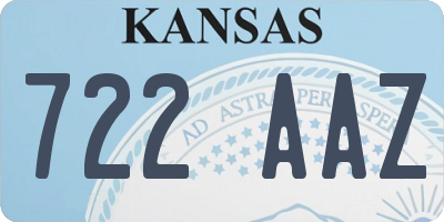KS license plate 722AAZ