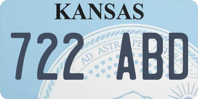 KS license plate 722ABD