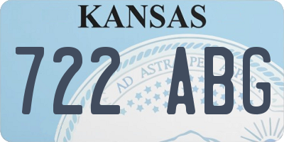 KS license plate 722ABG