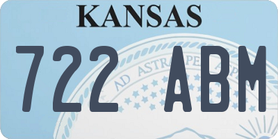 KS license plate 722ABM