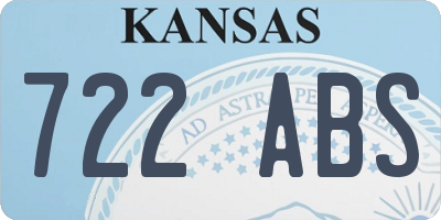 KS license plate 722ABS