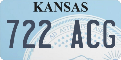 KS license plate 722ACG