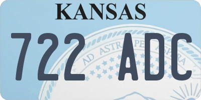 KS license plate 722ADC