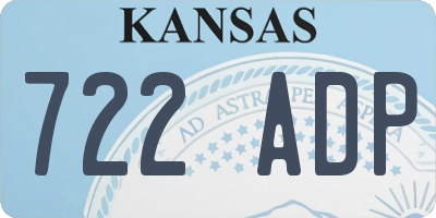 KS license plate 722ADP