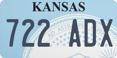 KS license plate 722ADX
