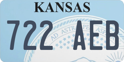 KS license plate 722AEB