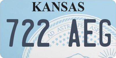 KS license plate 722AEG