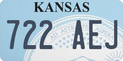 KS license plate 722AEJ
