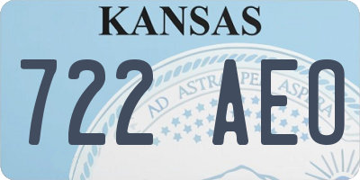 KS license plate 722AEO