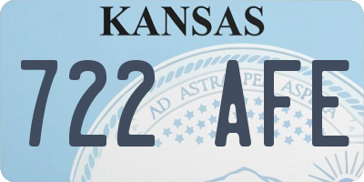 KS license plate 722AFE