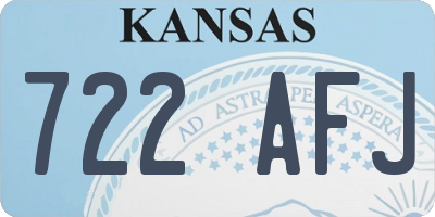 KS license plate 722AFJ