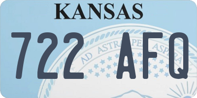 KS license plate 722AFQ