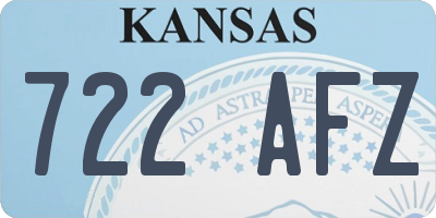 KS license plate 722AFZ