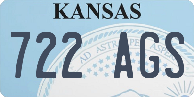 KS license plate 722AGS