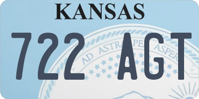 KS license plate 722AGT
