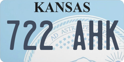 KS license plate 722AHK