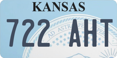 KS license plate 722AHT
