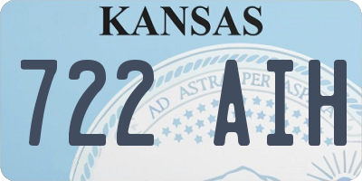 KS license plate 722AIH