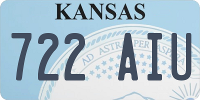 KS license plate 722AIU