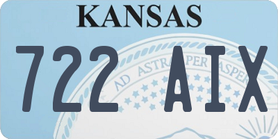 KS license plate 722AIX