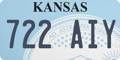 KS license plate 722AIY