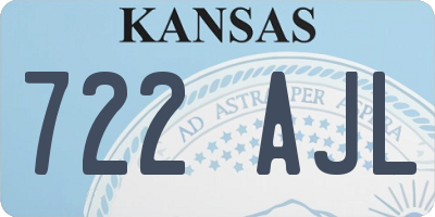 KS license plate 722AJL