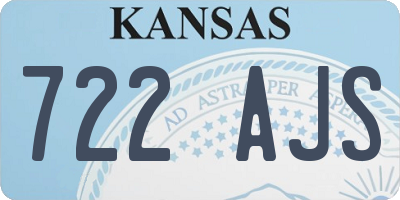KS license plate 722AJS