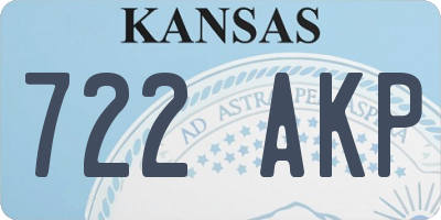 KS license plate 722AKP