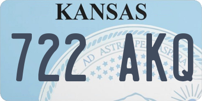 KS license plate 722AKQ