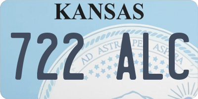KS license plate 722ALC