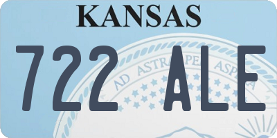 KS license plate 722ALE