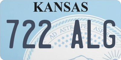 KS license plate 722ALG