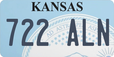 KS license plate 722ALN