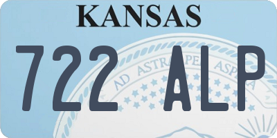 KS license plate 722ALP
