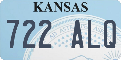 KS license plate 722ALQ