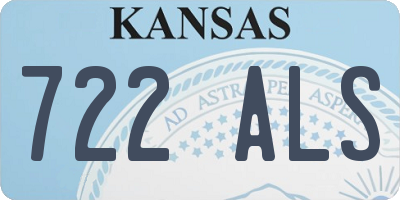 KS license plate 722ALS