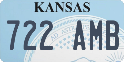 KS license plate 722AMB