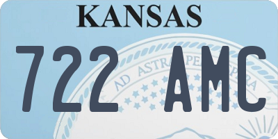 KS license plate 722AMC