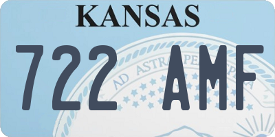 KS license plate 722AMF