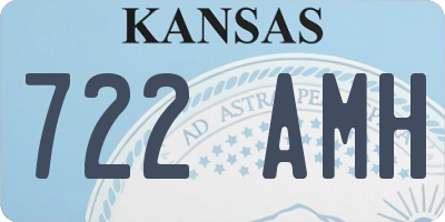 KS license plate 722AMH