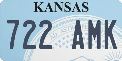 KS license plate 722AMK