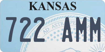 KS license plate 722AMM