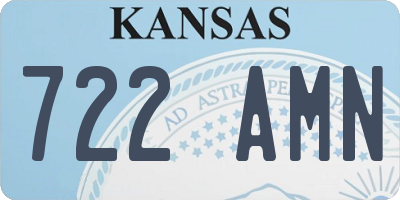 KS license plate 722AMN