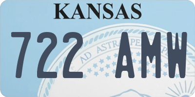 KS license plate 722AMW