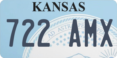 KS license plate 722AMX
