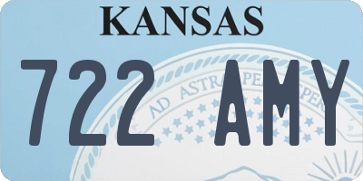 KS license plate 722AMY