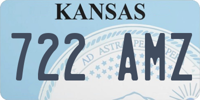 KS license plate 722AMZ